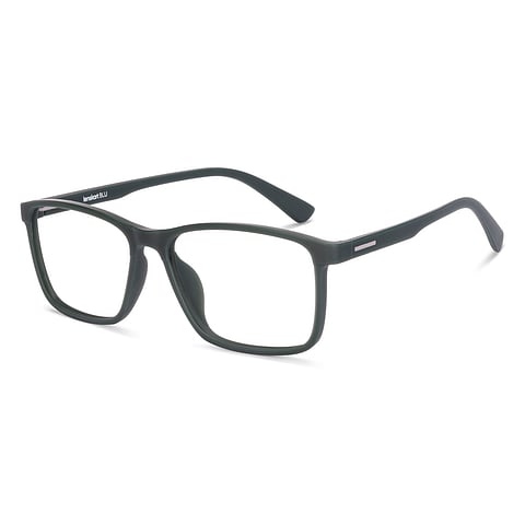 Lenskart BLU Screen Glasses Blue Block Zero Power Screen Glasses : Green Full Rim Rectangle Lenskart Blu LB E13738-C5 left side