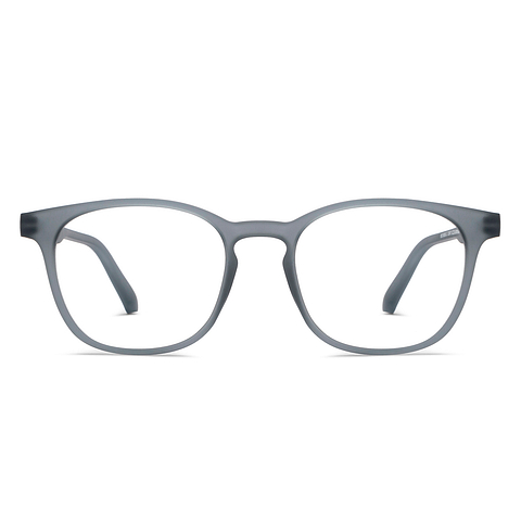 Lenskart Hustlr Screen Glasses Blue Block Zero Power Screen Glasses : Grey Stone Full Rim Square Lenskart HUSTLR LB E14058-XW C2 right side