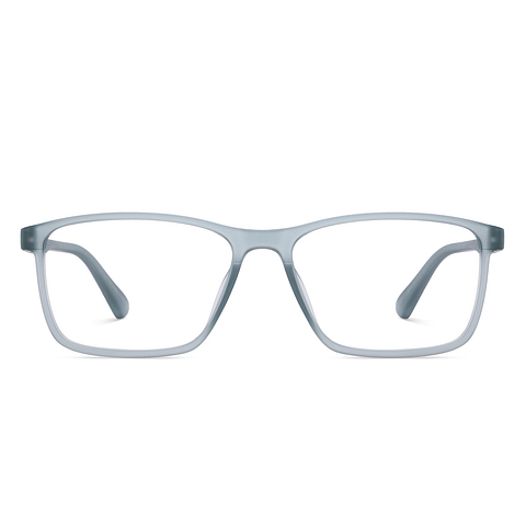 Lenskart BLU Screen Glasses Blue Block Zero Power Screen Glasses : Grey Transparent Full Rim Rectangle Lenskart Blu LB E14242-C1 right side