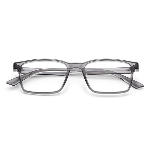 Lenskart BLU Screen Glasses Blue Block Zero Power Screen Glasses : Grey Transparent Full Rim Rectangle Lenskart BLU LB E14454-C4 left side