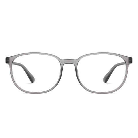 Lenskart BLU Screen Glasses Blue Block Zero Power Screen Glasses : Grey Transparent Full Rim Square Lenskart BLU LB E13739-C2 right side