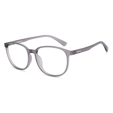 Lenskart BLU Screen Glasses Blue Block Zero Power Screen Glasses : Grey Transparent Full Rim Square Lenskart BLU LB E13739-C2 right side