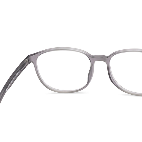 Lenskart BLU Screen Glasses Blue Block Zero Power Screen Glasses : Grey Transparent Full Rim Square Lenskart BLU LB E13739-C2 right side