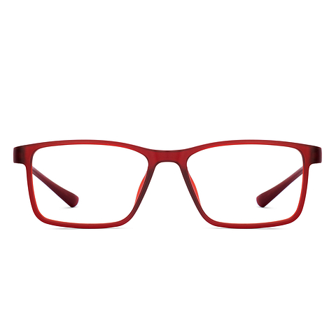 Lenskart BLU Screen Glasses Blue Block Zero Power Screen Glasses : Maroon Full Rim Rectangle Lenskart Blu LB E14283-C1 right side
