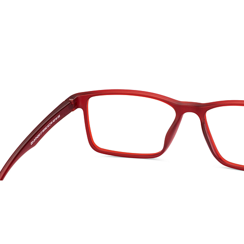 Lenskart BLU Screen Glasses Blue Block Zero Power Screen Glasses : Maroon Full Rim Rectangle Lenskart Blu LB E14283-C1 right side