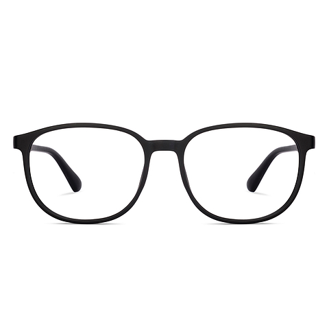 Lenskart BLU Screen Glasses Blue Block Zero Power Screen Glasses : Matte Black Full Rim Square Lenskart BLU LB E13739-C1 right side