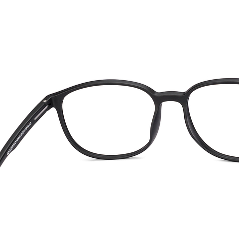 Lenskart BLU Screen Glasses Blue Block Zero Power Screen Glasses : Matte Black Full Rim Square Lenskart BLU LB E13739-C1 right side