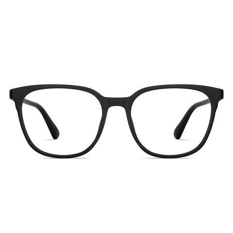 Lenskart BLU Screen Glasses Blue Block Zero Power Screen Glasses : Matte Black Full Rim Square Lenskart BLU LB E13740-C1 right side