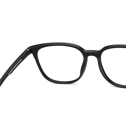 Lenskart BLU Screen Glasses Blue Block Zero Power Screen Glasses : Matte Black Full Rim Square Lenskart BLU LB E13740-C1 right side