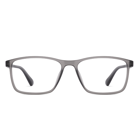 Lenskart BLU Screen Glasses Blue Block Zero Power Screen Glasses : Matte Grey Transparent Full Rim Rectangle Lenskart Blu LB E13738-C2 right side