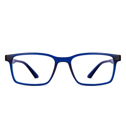 Lenskart BLU Screen Glasses Blue Block Zero Power Screen Glasses : Navy Full Rim Rectangle Lenskart Blu LB E14454-C3 right side