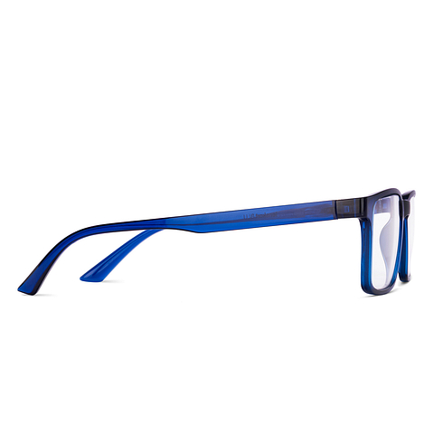 Lenskart BLU Screen Glasses Blue Block Zero Power Screen Glasses : Navy Full Rim Rectangle Lenskart Blu LB E14454-C3 left side