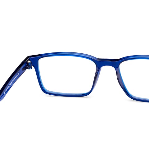 Lenskart BLU Screen Glasses Blue Block Zero Power Screen Glasses : Navy Full Rim Rectangle Lenskart Blu LB E14454-C3 right side