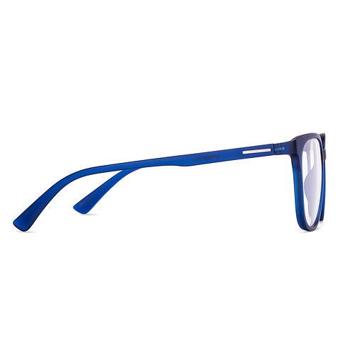 Lenskart BLU Screen Glasses Blue Block Zero Power Screen Glasses : Navy Full Rim Square Lenskart Blu LB E13740-C3 left side
