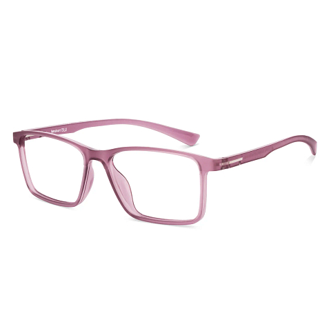 Lenskart BLU Screen Glasses Blue Block Zero Power Screen Glasses : Purple Full Rim Rectangle Lenskart Blu-C8 LB E13738 right side