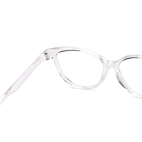 Lenskart BLU Screen Glasses Blue Block Zero Power Screen Glasses : Transparent Full Rim Cat Eye Lenskart Blu LB E14452-C2 right side