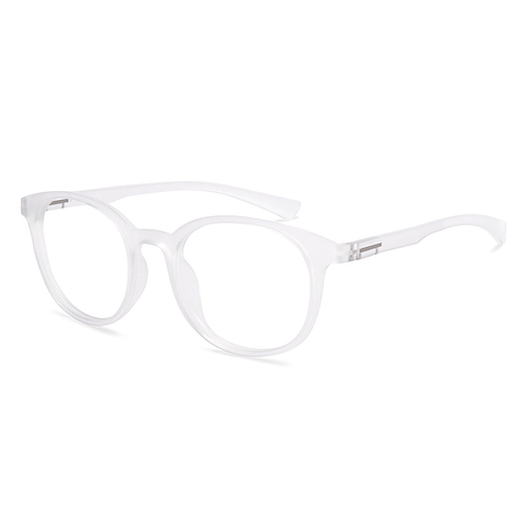 Lenskart BLU Screen Glasses Blue Block Zero Power Screen Glasses : Transparent Full Rim Round Lenskart Blu LB E13736-C5 left side