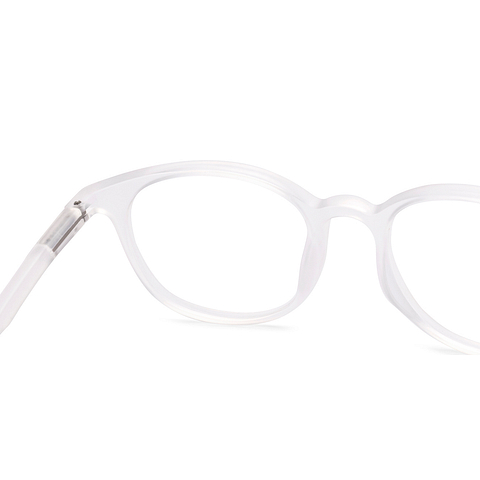 Lenskart BLU Screen Glasses Blue Block Zero Power Screen Glasses : Transparent Full Rim Round Lenskart Blu LB E13736-C5 right side