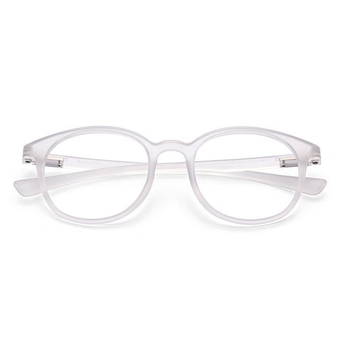 Lenskart BLU Screen Glasses Blue Block Zero Power Screen Glasses : Transparent Full Rim Round Lenskart Blu LB E13736-C5 left side