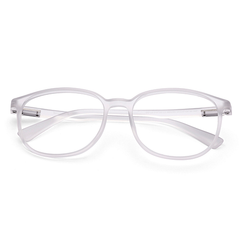 Lenskart BLU Screen Glasses Blue Block Zero Power Screen Glasses : Transparent Full Rim Round Lenskart BLU LB E13739-C3 left side