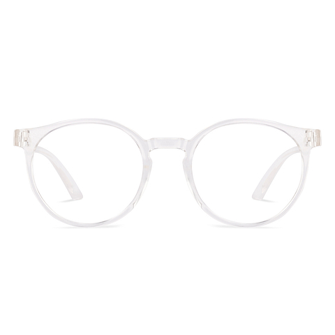 Lenskart BLU Screen Glasses Blue Block Zero Power Screen Glasses : Transparent Full Rim Round Lenskart Blu LB E14453-C4 right side