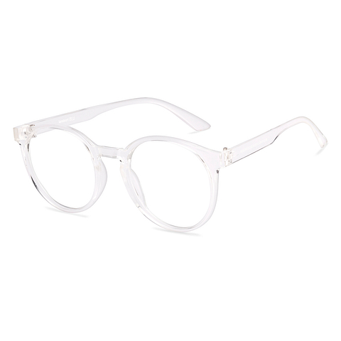 Lenskart BLU Screen Glasses Blue Block Zero Power Screen Glasses : Transparent Full Rim Round Lenskart Blu LB E14453-C4 left side