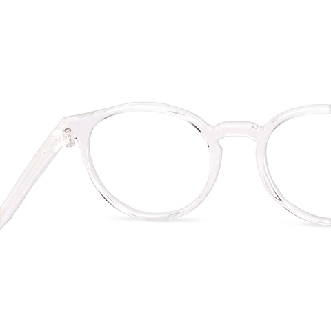 Lenskart BLU Screen Glasses Blue Block Zero Power Screen Glasses : Transparent Full Rim Round Lenskart Blu LB E14453-C4 right side