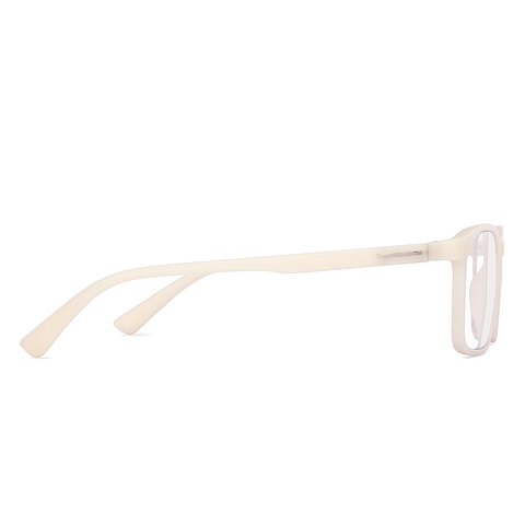 Lenskart BLU Screen Glasses Blue Block Zero Power Screen Glasses : White Full Rim Rectangle Lenskart BLU LB E13738-C4 left side