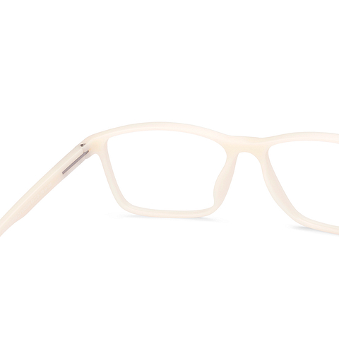 Lenskart BLU Screen Glasses Blue Block Zero Power Screen Glasses : White Full Rim Rectangle Lenskart BLU LB E13738-C4 right side