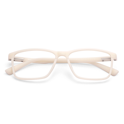 Lenskart BLU Screen Glasses Blue Block Zero Power Screen Glasses : White Full Rim Rectangle Lenskart BLU LB E13738-C4 left side