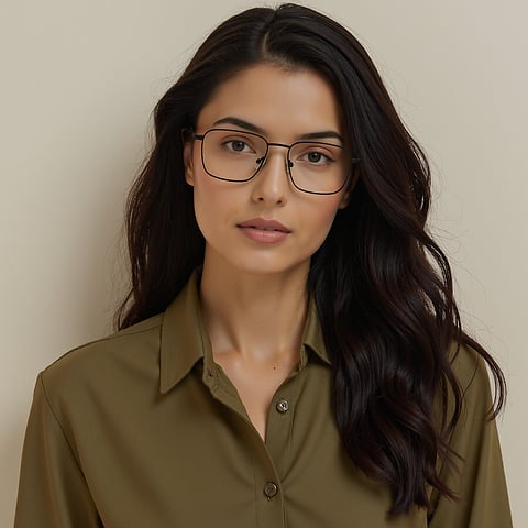 Lenskart BLU Screen Glasses Blue Block Zero Power Screen Glasses: Black Full Rim Square Lenskart Blu LB E18341 right side