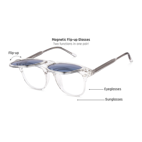 Lenskart Air Crystal Transparent Full Rim Square left side