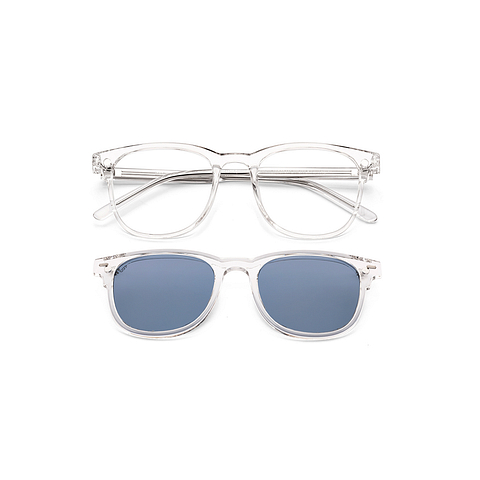 Lenskart Air Crystal Transparent Full Rim Square left side