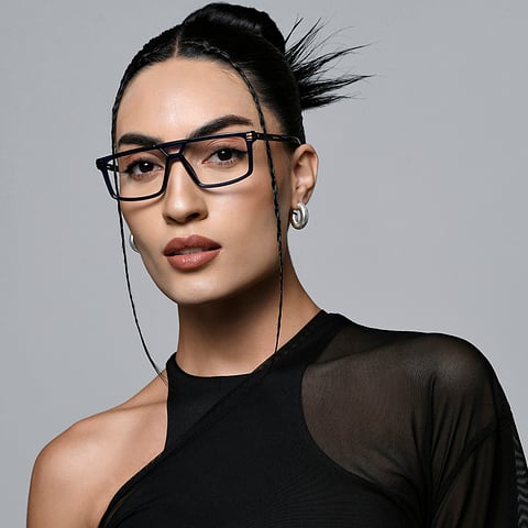 Lenskart Studio Online Sky Blue Full Rim Geometric left side