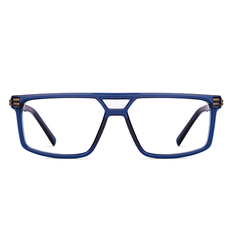 Lenskart Studio Online Sky Blue Full Rim Geometric right side