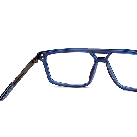 Lenskart Studio Online Sky Blue Full Rim Geometric left side