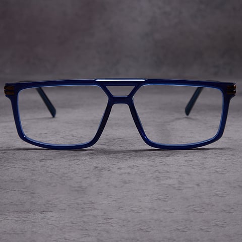 Lenskart Studio Online Sky Blue Full Rim Geometric left side