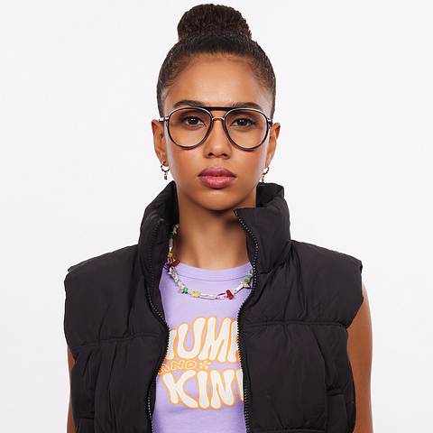 Lenskart Studio Online Sky Blue Full Rim Aviator right side
