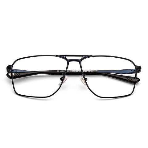 Lenskart STUDIO Blue Full Rim Geometric left side
