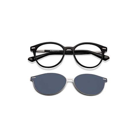 Lenskart STUDIO Blue Full Rim Round Lenskart STUDIO SG Switch LK E17676AF Accessories left side