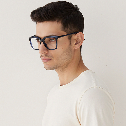 Lenskart Air Online Blue Full Rim Square left side Lenskart Air Online Blue Full Rim Square left side