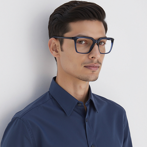 Lenskart Air Online Blue Full Rim Square right side Lenskart Air Online Blue Full Rim Square right side
