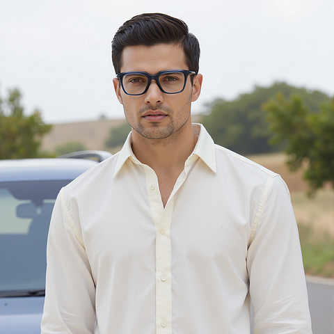Lenskart Air Online Blue Full Rim Square left side Lenskart Air Online Blue Full Rim Square left side