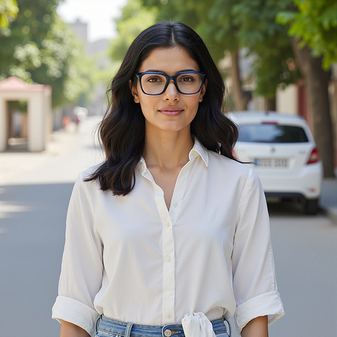 Lenskart Air Online Blue Full Rim Square right side Lenskart Air Online Blue Full Rim Square right side