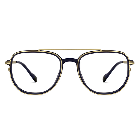 Lenskart Studio Online Sky Blue Full Rim Square left side