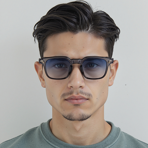 Lenskart Air Light Grey Full Rim Square left side