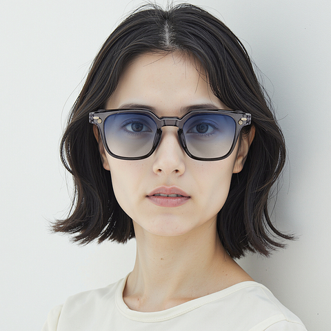 Lenskart Air Light Grey Full Rim Square right side