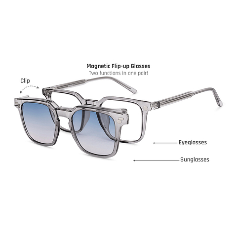 Lenskart Air Light Grey Full Rim Square left side