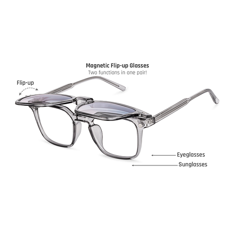 Lenskart Air Light Grey Full Rim Square right side