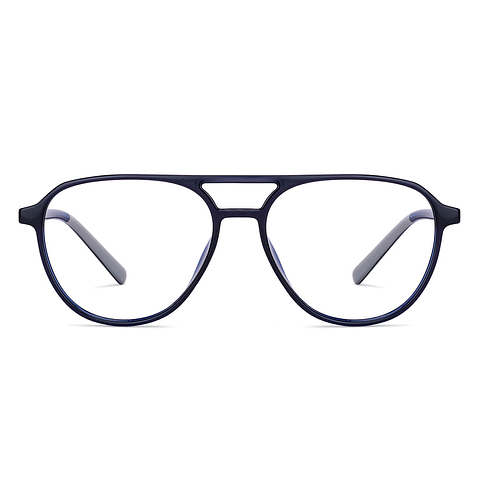 Lenskart Air Online Sky Blue Full Rim Aviator left side
